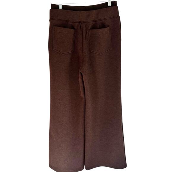 NWT OGL FuzzLuxe Double Waisted Straight Leg Pants Espresso Womens Size Medium - Picture 3 of 6